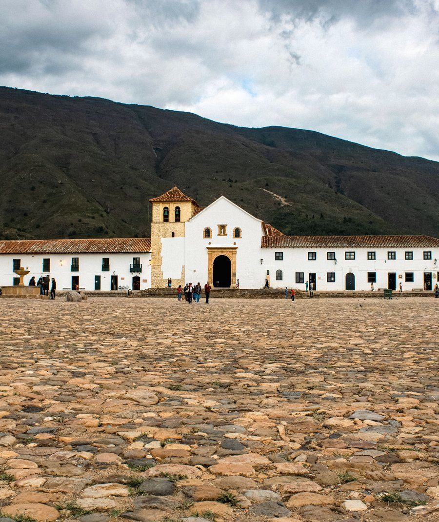 The colonial plaza of Villa de Leyva, Boyacá