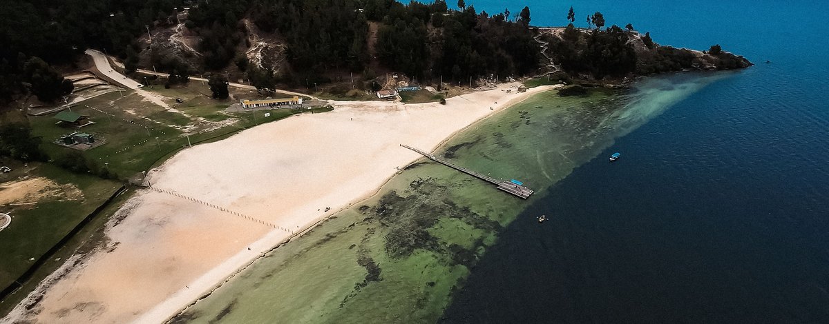 Playa Blanca, the white-sand beach on Lago de Tota